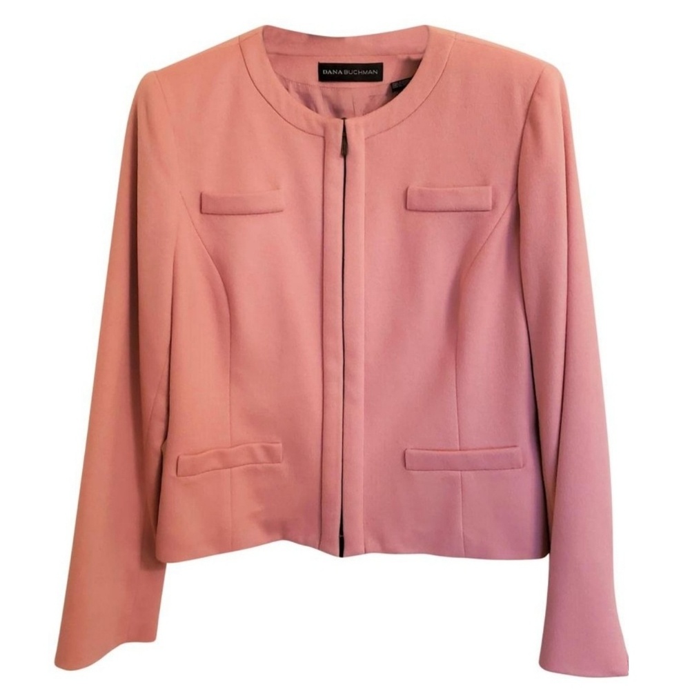 Dana Buchman Blush Pink 100% Cashmere Blazer Sz 14